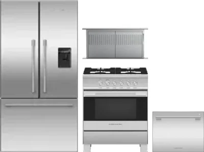 4 Piece Package Includes Refrigerator, Range, Hood And Dishwasher